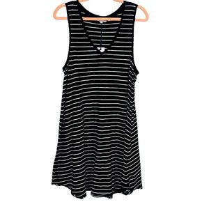 Z Supply black and white striped dress.